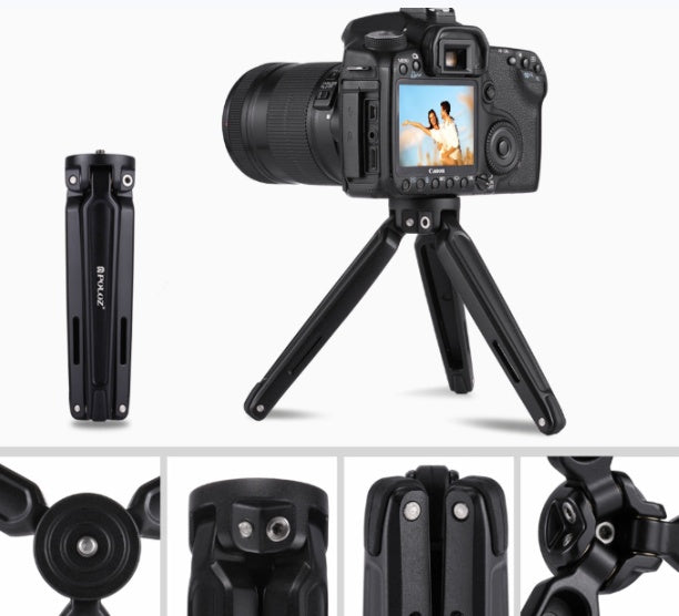 Elevate Your Mobile Photography with the Metal Mini Desktop Phone Tripod Stand