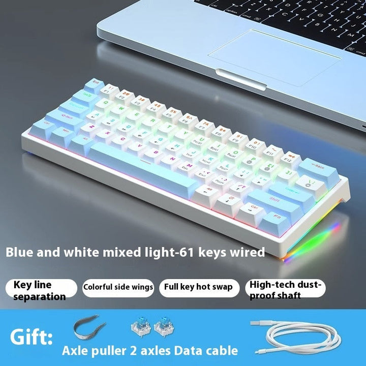 Elevate Your Typing Experience with the 61 Key Wired Mechanical Keyboard