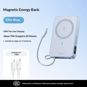 Stay Powered Up with the Magnetic Wireless Power Bank Ah 20W Portable